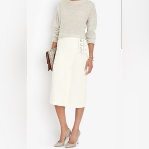 Alc a.l.c. Clint white buckle skirt midi size 0